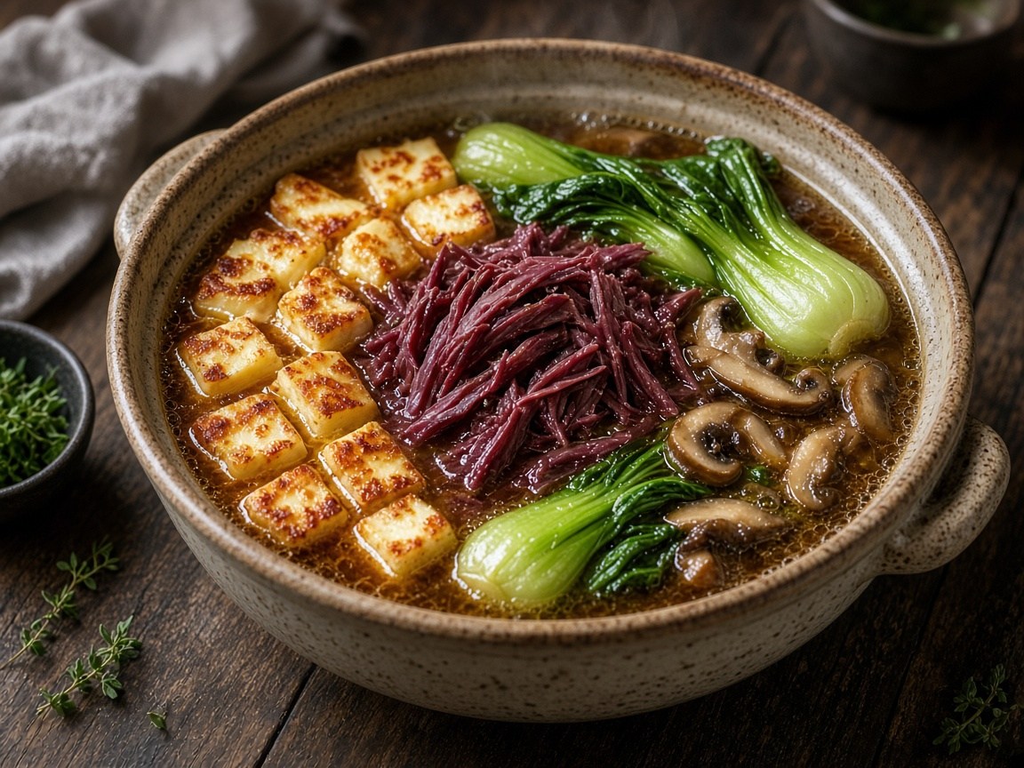 Reindeer shank hot pot