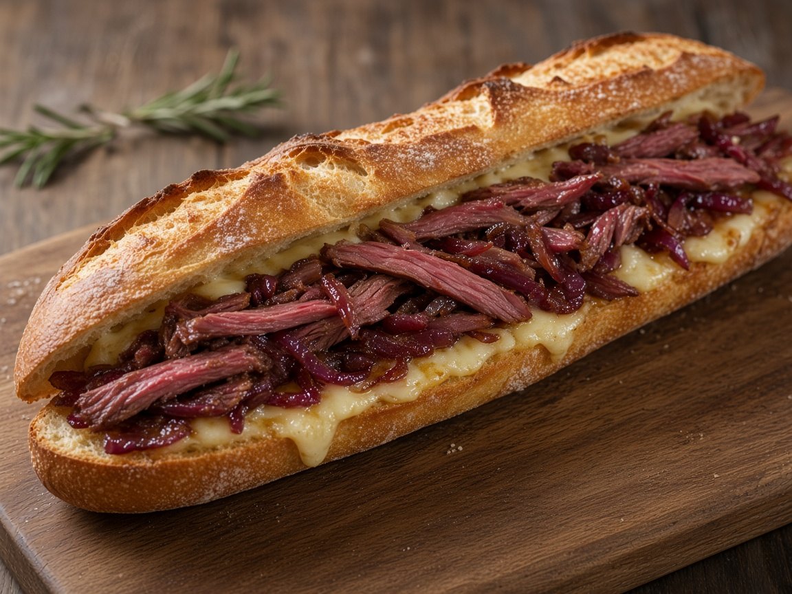 Family-style reindeer baguette