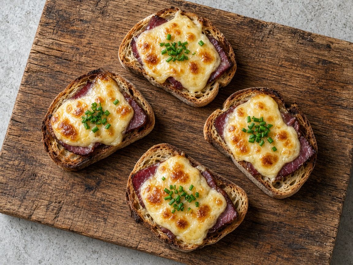 Reindeer and halloumi melts on flatbread