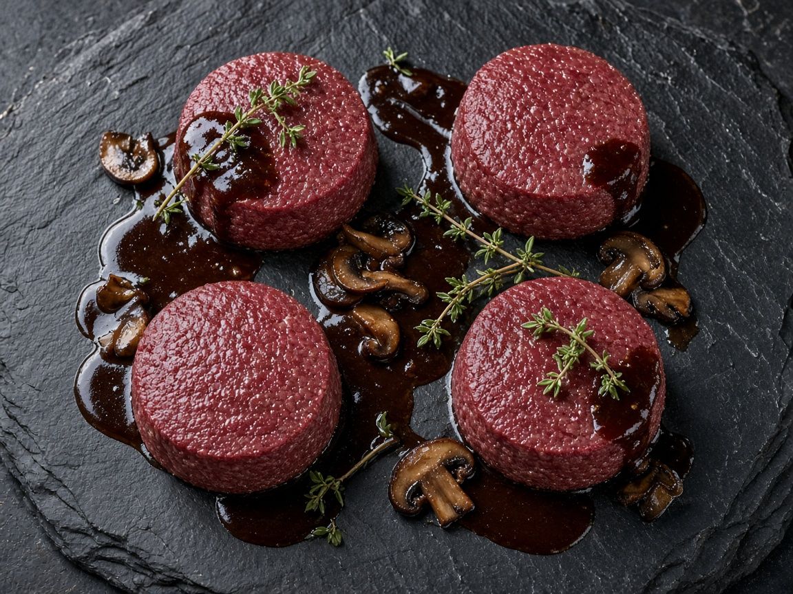 Reindeer and mushroom meatloaf bites