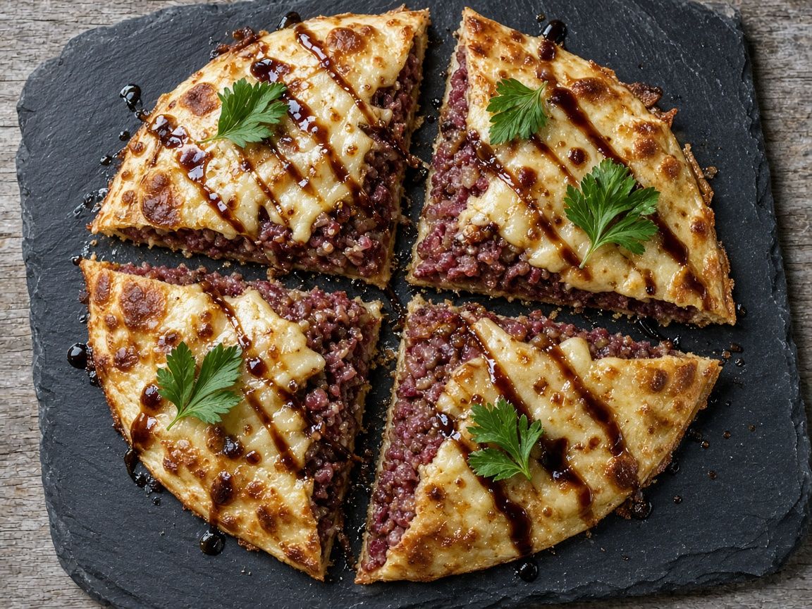 Reindeer and onion batter bake
