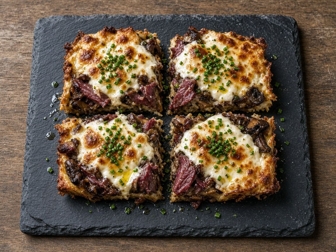 Reindeer and wild mushroom bread bake