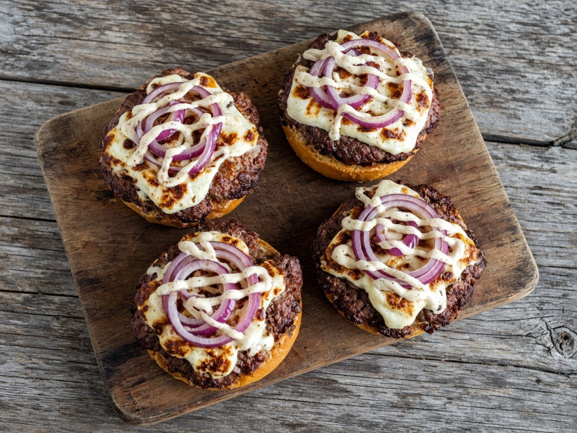 Reindeer smash burgers