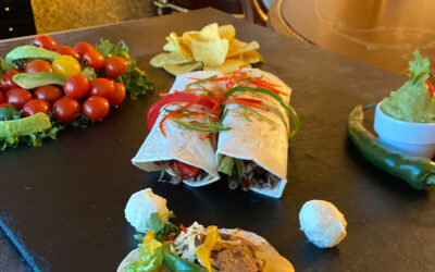 Reindeer tortillas with guacamole
