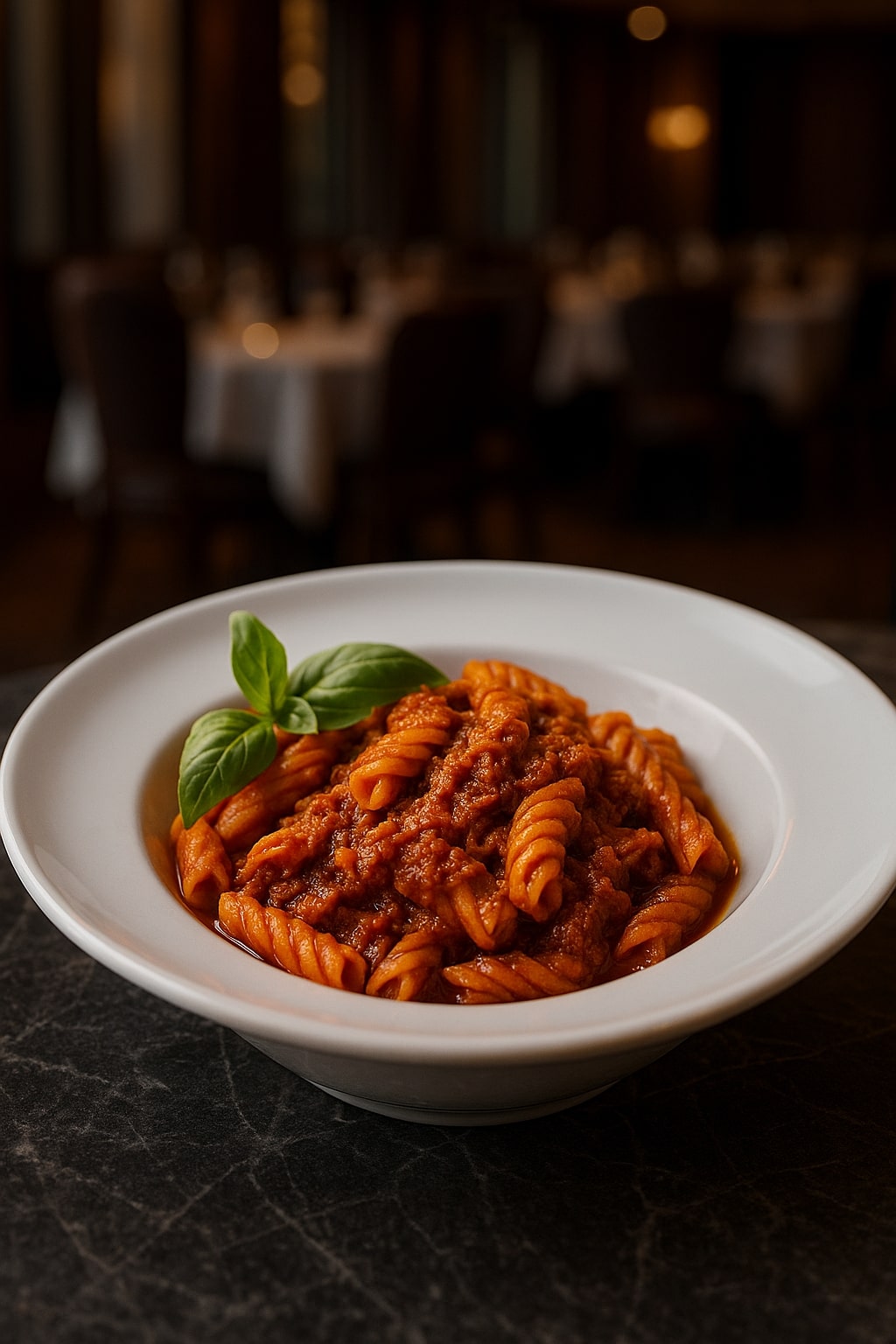 Cold-Smoked Reindeer Penne with Roasted Tomato Cream