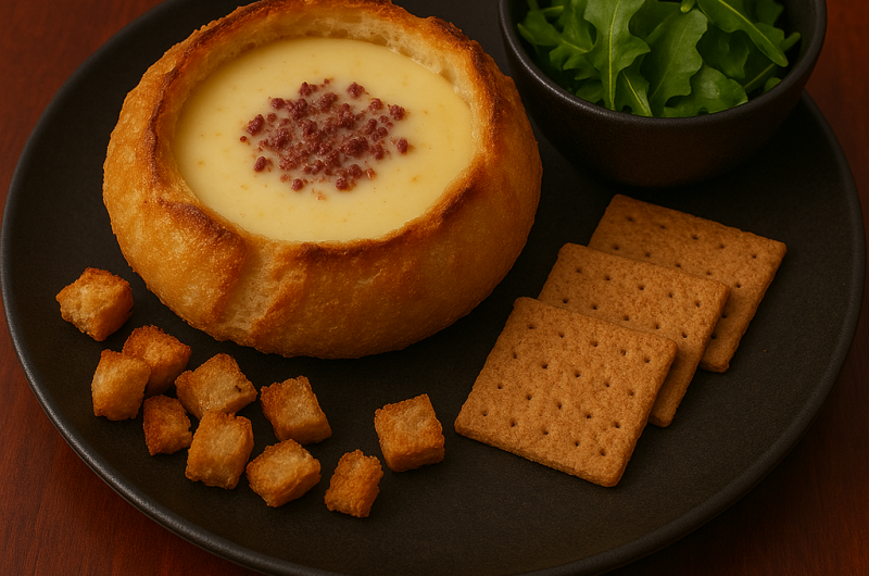 Cold-Smoked Reindeer Meat Groats Fondue