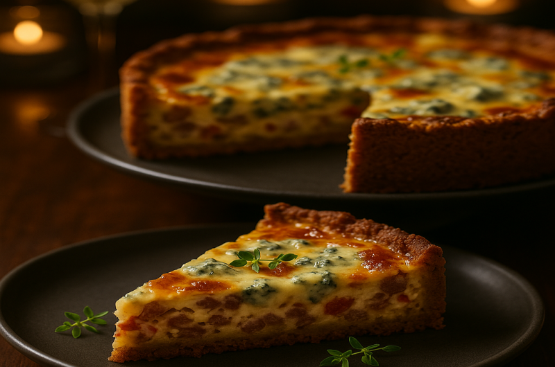 Nordic Blue Cheese & Cold-Smoked Reindeer Tart 